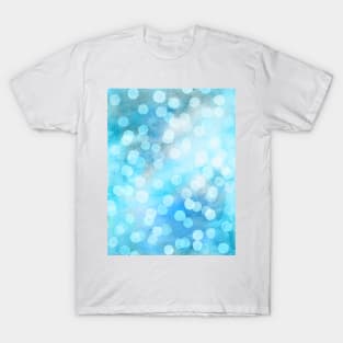 Turquoise Snowstorm - Abstract Watercolor Dots T-Shirt